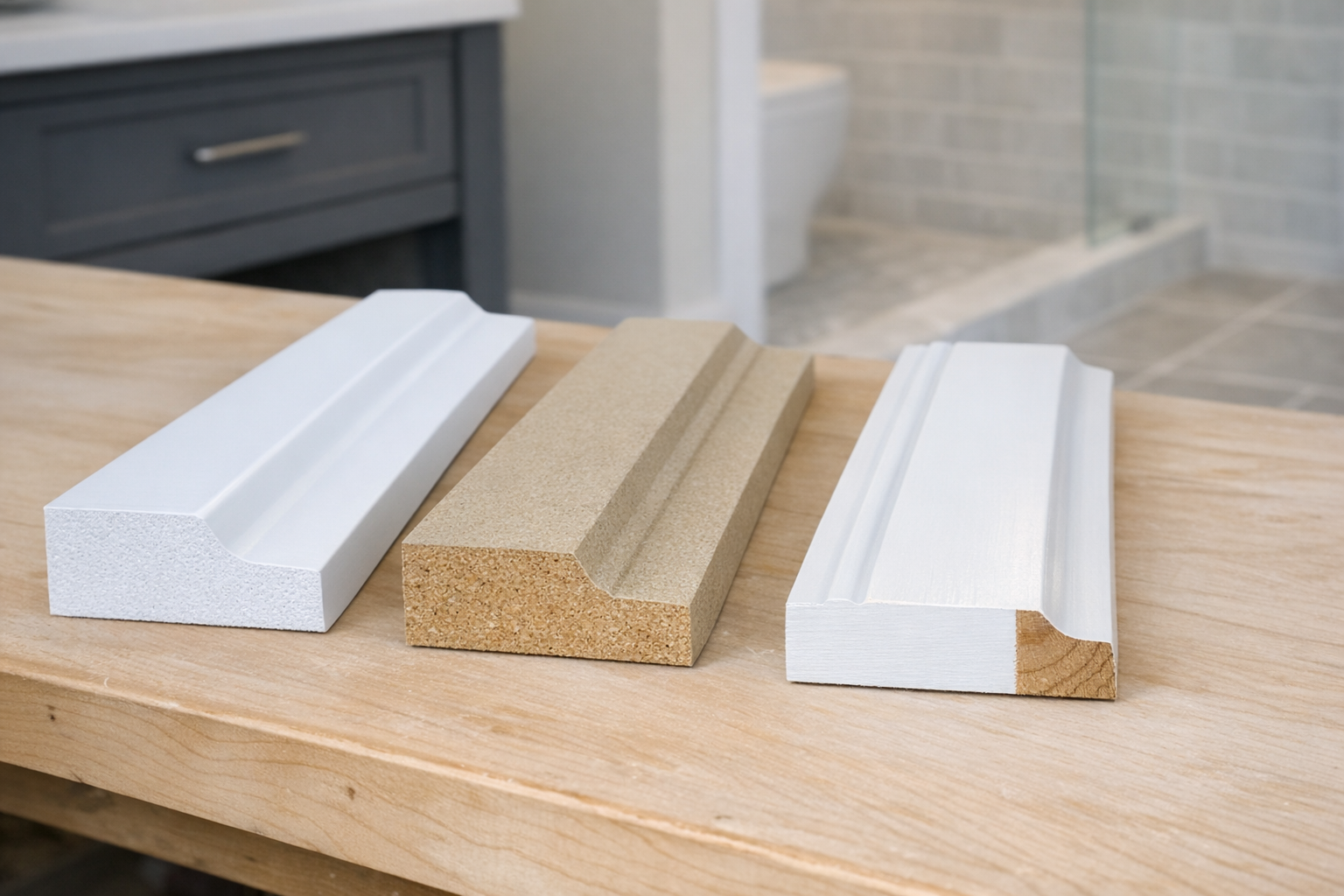 Bathroom trim material choices