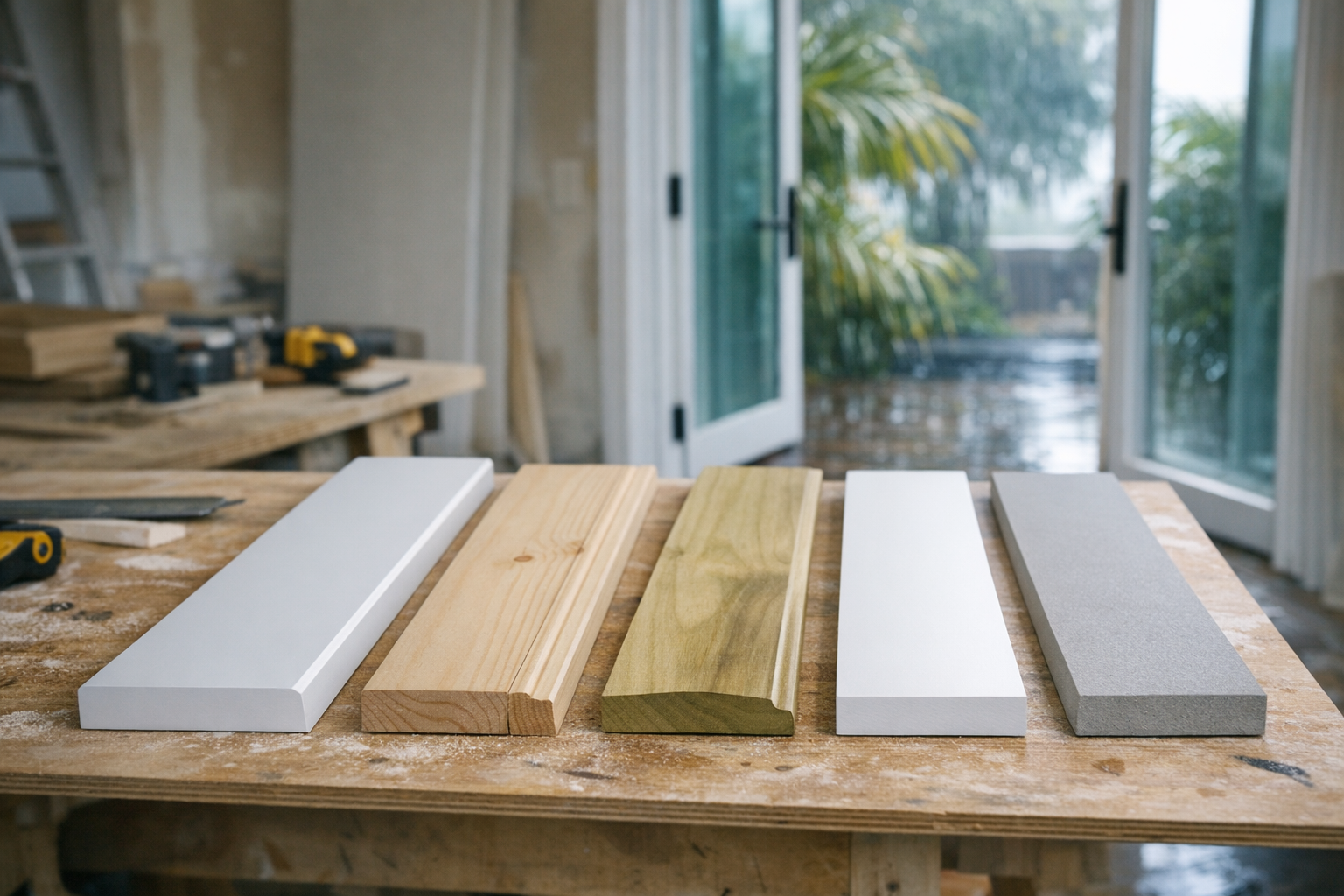 Best Trim Materials for Florida Homes: MDF, Wood, PVC, and Composite Compared