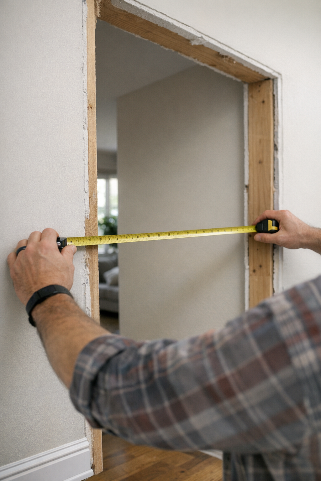 Measuring before trim installation