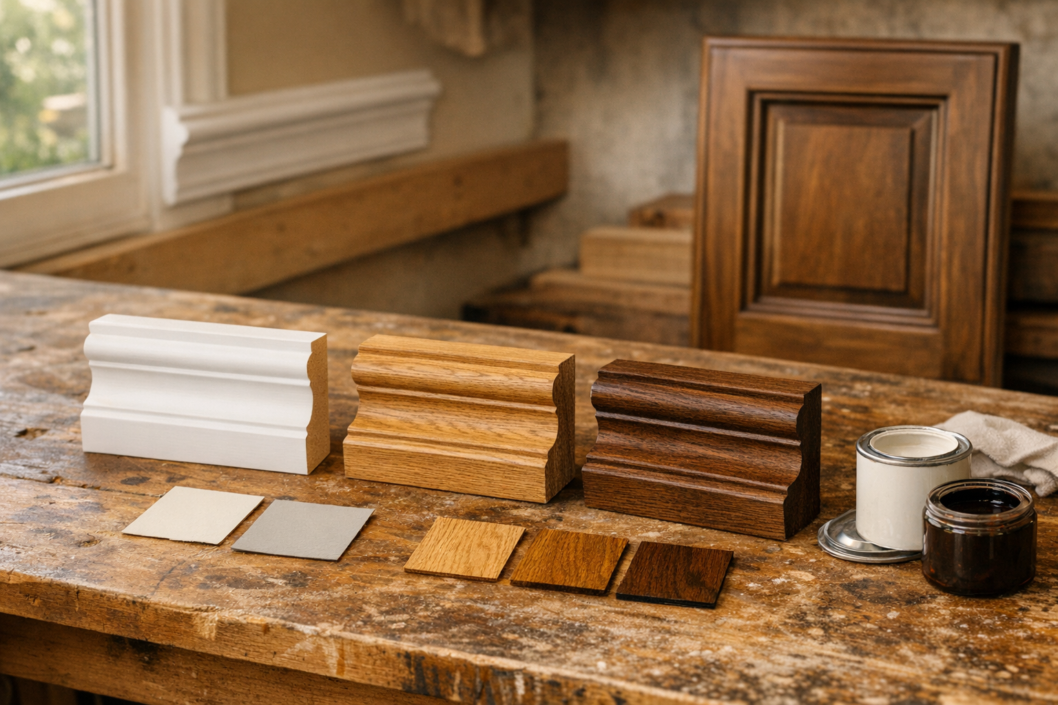 Paint-grade and stain-grade profile options