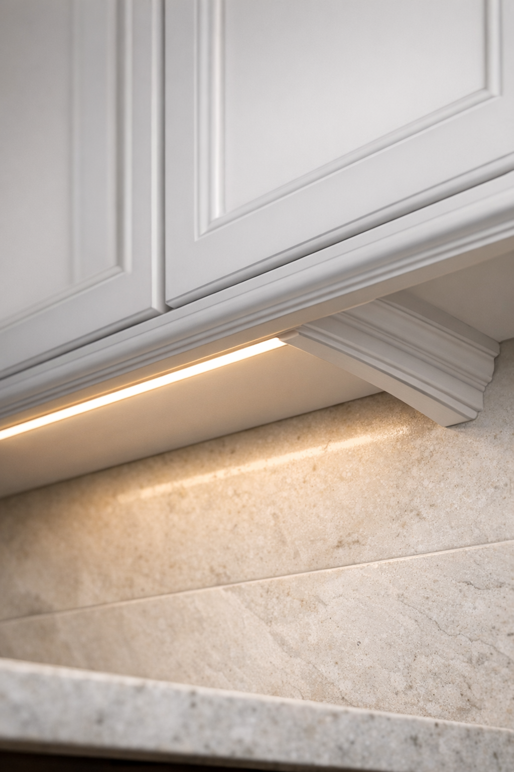 Supporting 3 Light Rail Under Wall Cabinets