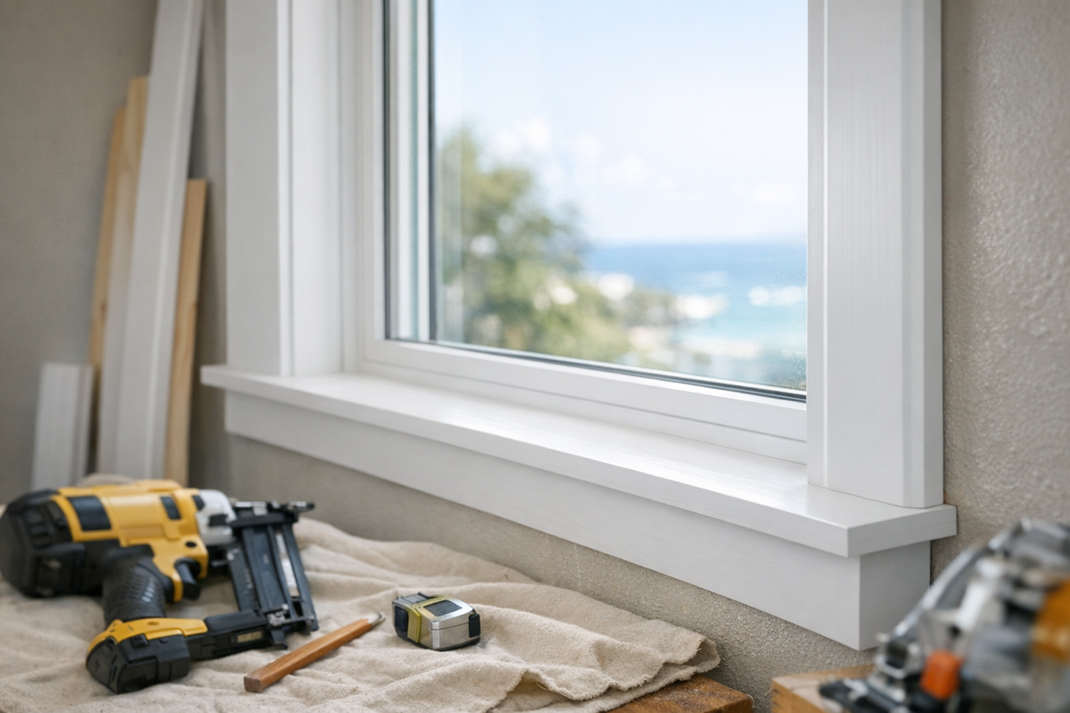 Interior window casing upgrade without window replacement