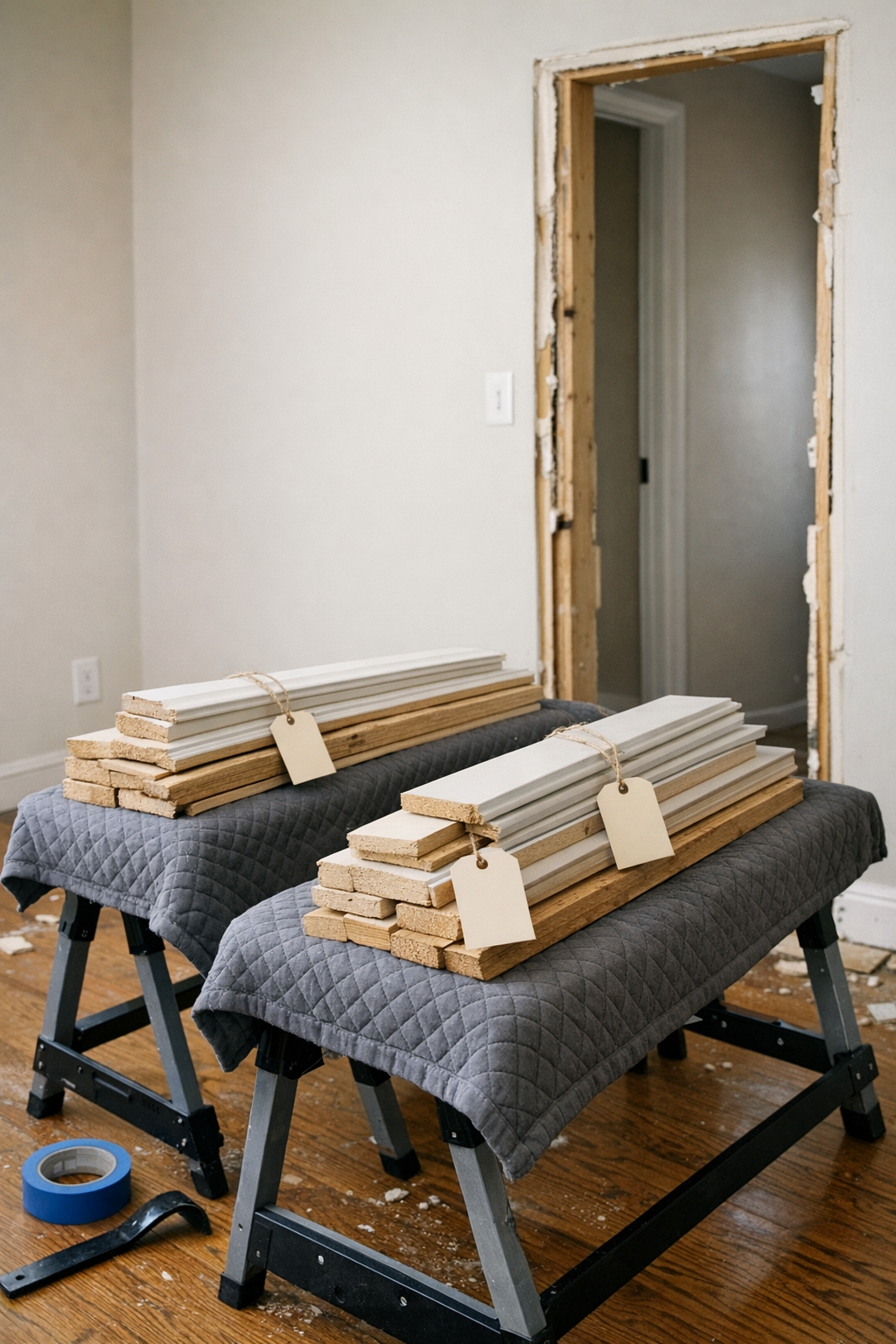 Sorting Existing Trim for Reuse or Replacement