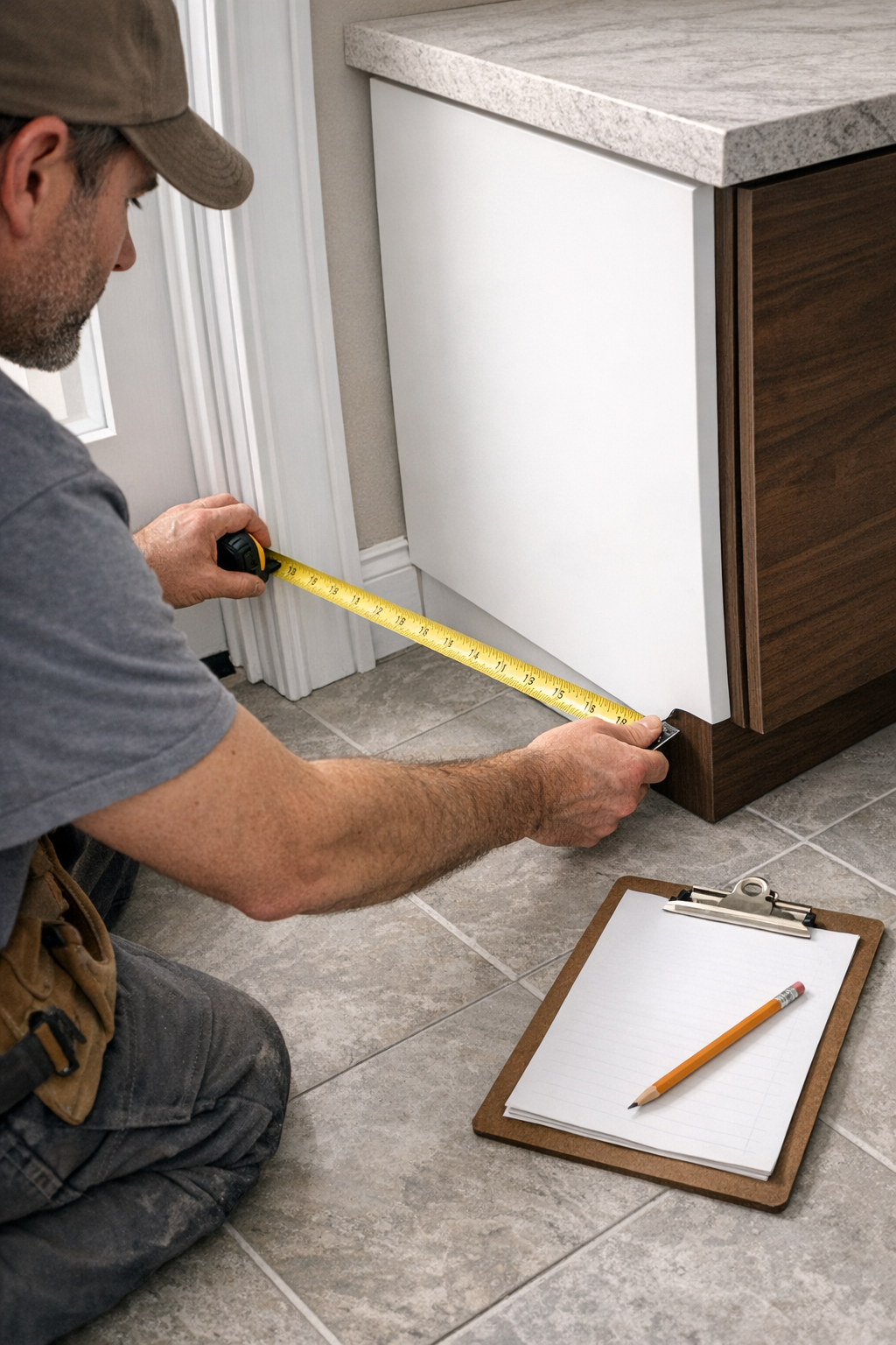 Final Measurements After Cabinets and Floor Heights