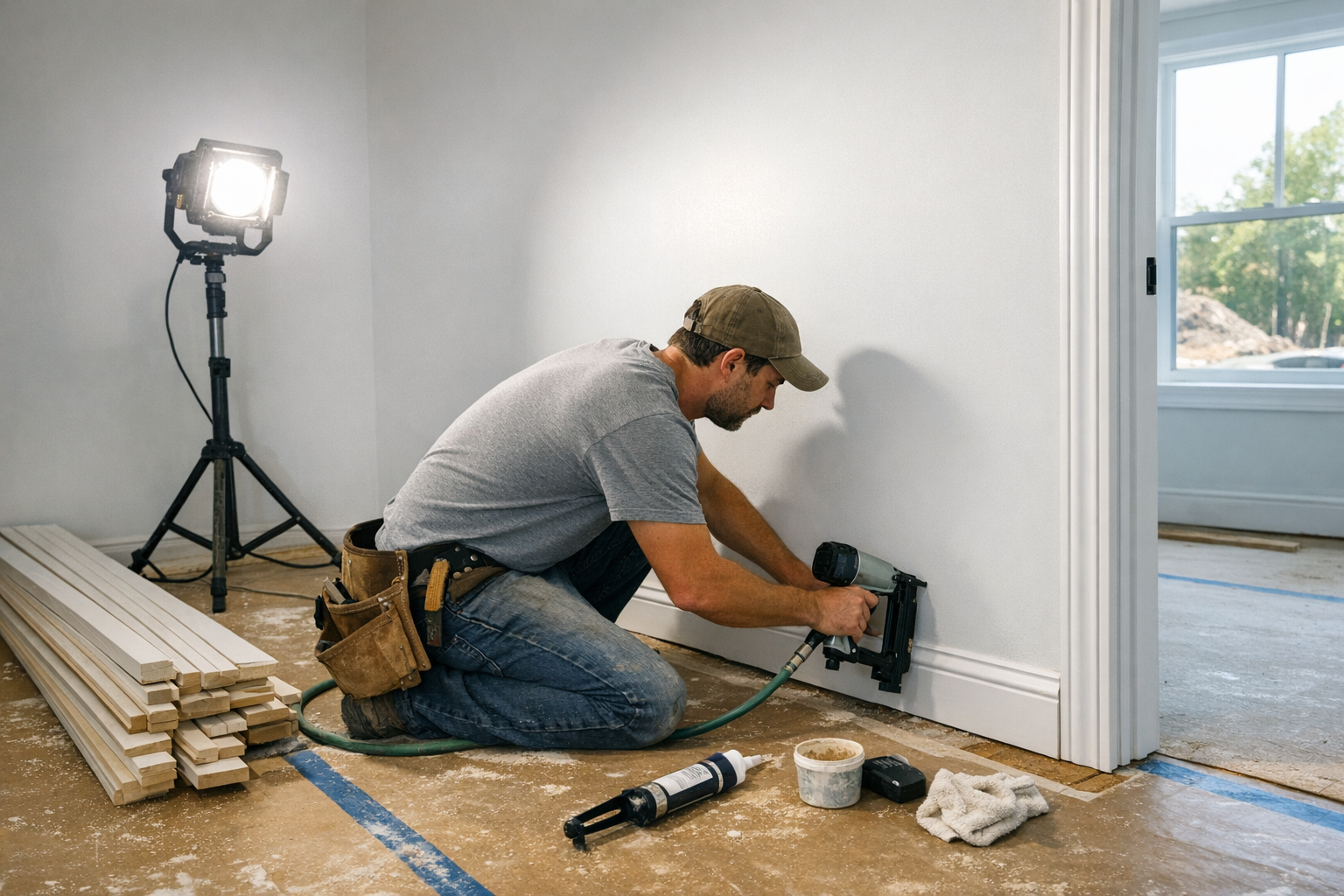 Trim Installation After Drywall