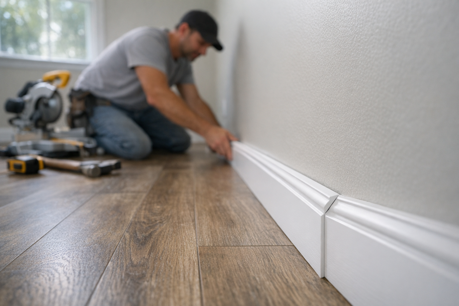 Baseboard Installation After Flooring Update