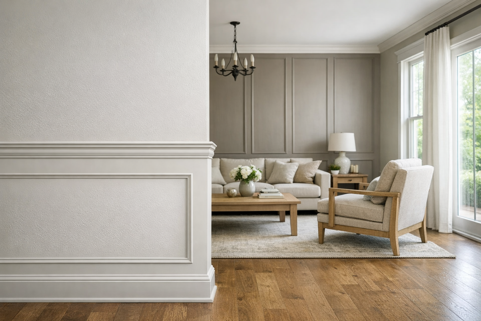 Wainscoting versus full wall paneling