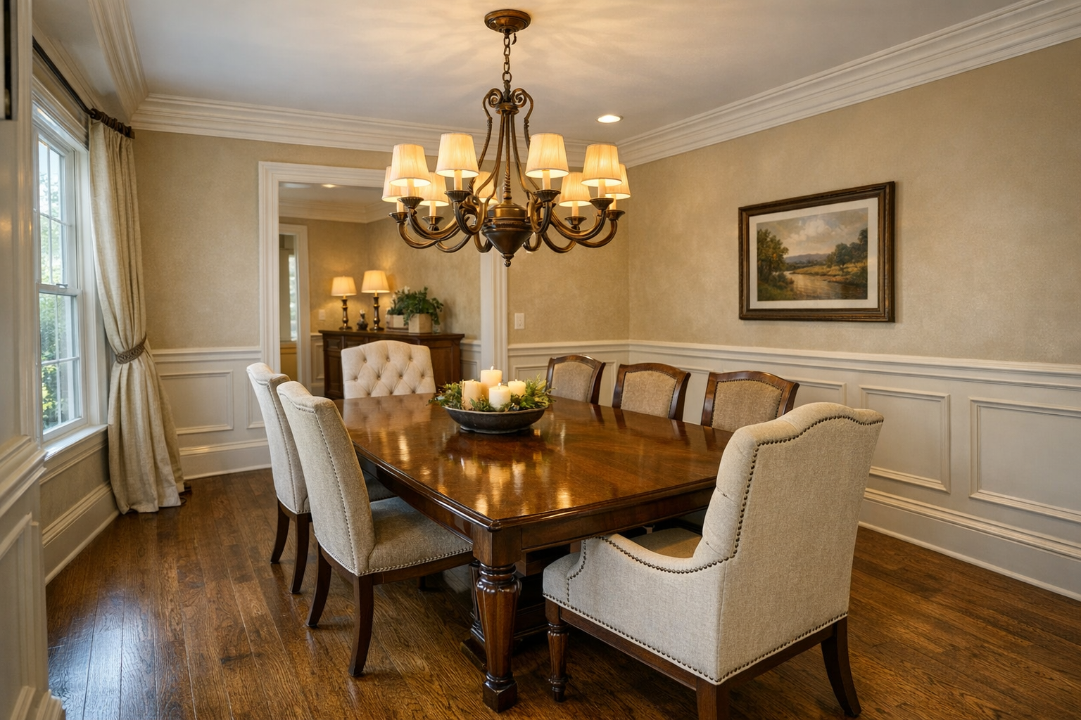 Traditional dining room raised panels