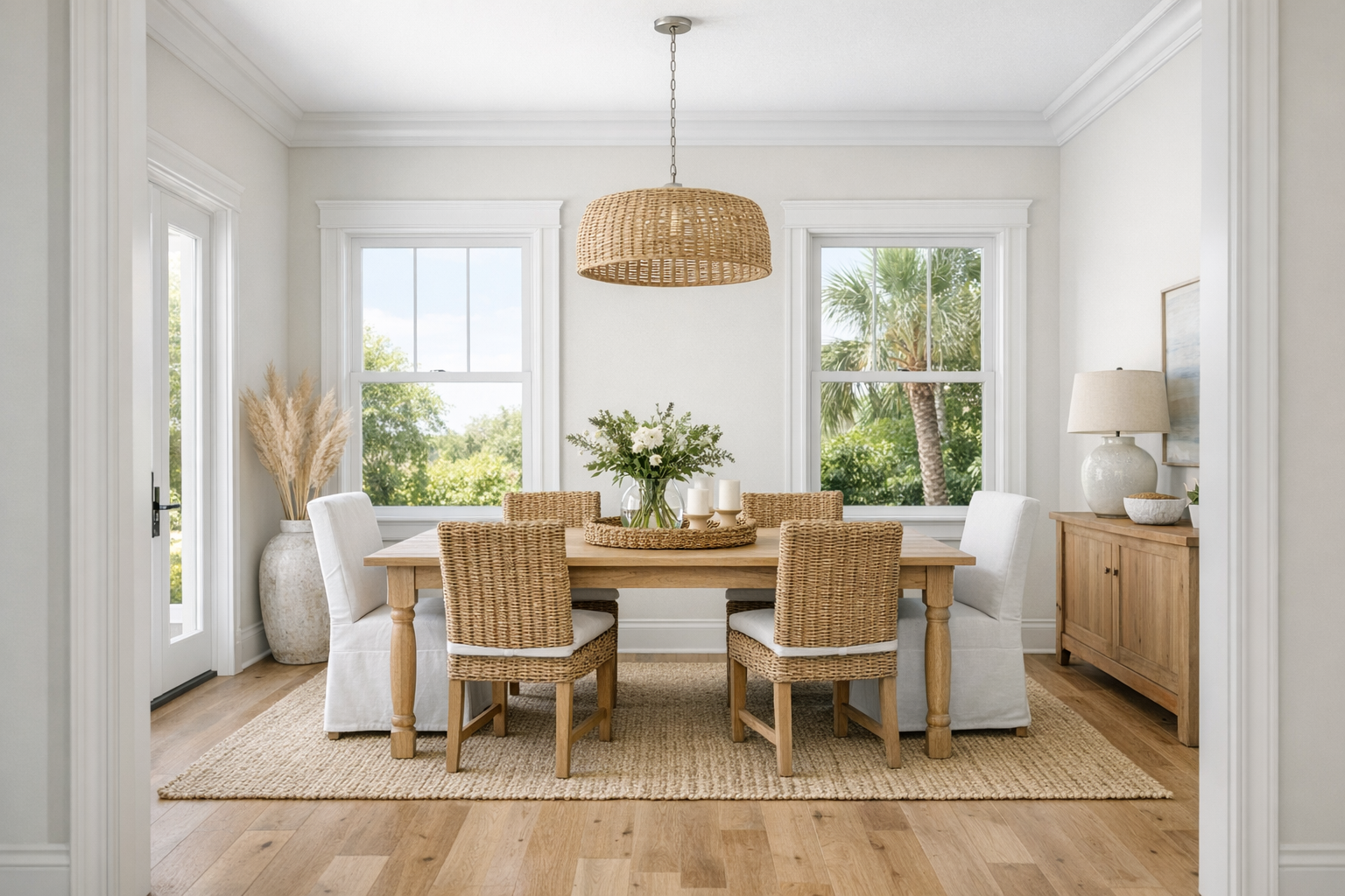 Dining Room Windows with Visual Payoff
